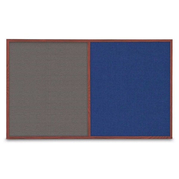 Enclosed Corkboard, 1 Door, 18"x24", 4" Fra, UV3400-SATIN-CLOUD